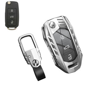 Pour Volkswagen étui de protection <span class=keywords><strong>porte</strong></span>-clés de voiture en alliage avec <span class=keywords><strong>porte</strong></span>-clés compatible avec VW Old Beetle 2012-2015 EOS GOLF JETTA PASSAT CC <span class=keywords><strong>GTI</strong></span> - Product Image 2