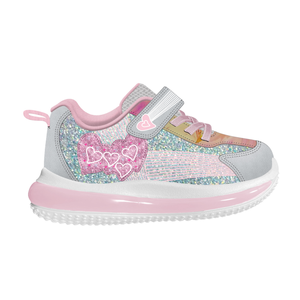 EastShing-Zapatillas de Skateboarding Light-Up para niñas, lentejuelas brillantes con plantilla TPR, estilo de patrón de logotipo para el invierno - Product Image 1