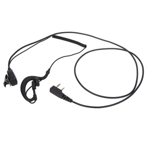 BAOFENG UV5R Earpiece Headset 2 PIN PTT Walkie Talkie MIC Ear Hook Earbud Interphone Earphone Earpiece