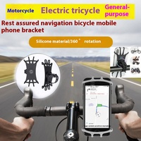 Support de sangle de moto de véhicule électrique de vélo en Silicone flexible avec papier bulle Support de navigation pour téléphone portable à 360 rotations