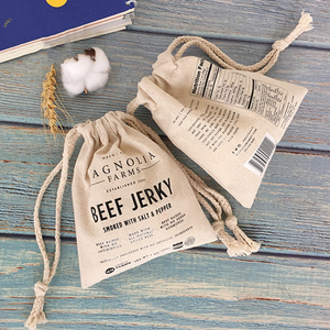 Custom Logo Gift Cloth Canvas Cotton Candle Storage Pouch Soft Linen Muslin Drawstring Bag