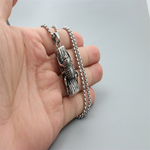 Yunnique Collar con colgante de tronco de árbol con insecto, plata tibetana, joyería de moda unisex, regalo - Product Image 4
