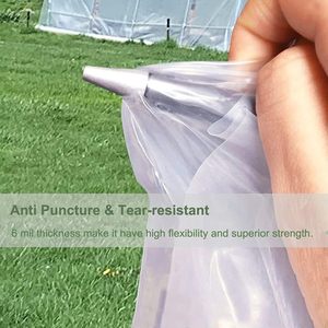 Lámina de Plástico para Invernadero, 12' de Ancho x 25' de Largo, 6 Mil, Resistente a los Rayos UV, Polietileno Transparente para Cubrir Invernaderos con Estructura de Arco - Product Image 2