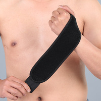 Poignet réglable en néoprène Attelle de soutien de forme physique avec boucles de pouce Soulagement d'haltérophilie personnalisé Dragonne carpienne Protège-poignets