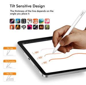 Stylet actif à adsorption magnétique avec pointe remplaçable et port USB-C caché pour <span class=keywords><strong>Apple</strong></span> <span class=keywords><strong>iPad</strong></span> A16 avec rejet de la paume et fonction d'inclinaison - Product Image 5