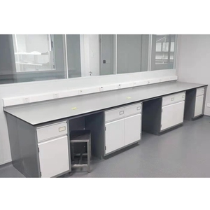 Bancos de laboratorio de acero de buena calidad, muebles de laboratorio, mesa de laboratorio de física escolar con fregadero y armario - Product Image 6