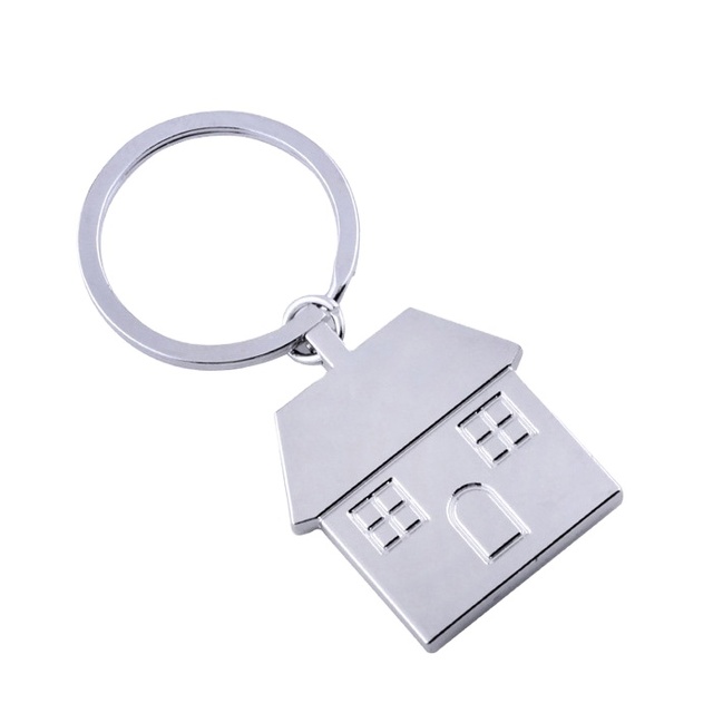 Factory Wholesale Keychain Personality Simulation Metal House Keychain