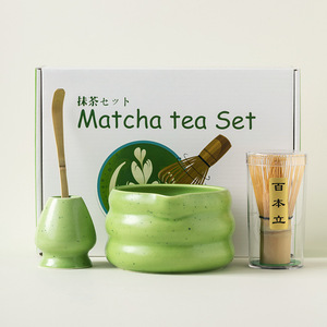 Kit de matcha <span class=keywords><strong>moins</strong></span> <span class=keywords><strong>cher</strong></span>, 100% naturel, fouet à matcha en bambou fait à la main, boîte à matcha en céramique pour la maison - Product Image 2