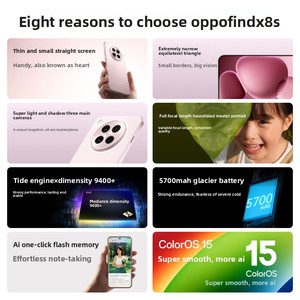 <span class=keywords><strong>Oppo</strong></span> <span class=keywords><strong>Find</strong></span> X8s 5G สมาร์ทโฟน Octa Core AMOLED หน้าจอ 6.32 นิ้ว 120Hz ชิปประมวลผล Dimensity 9400+ แบตเตอรี่ 5700mAh รองรับภาษาอังกฤษ/ฝรั่งเศส/สเปน - Product Image 5