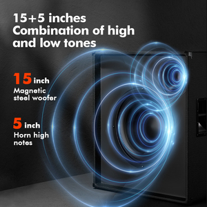 <span class=keywords><strong>Amplificatore</strong></span> Combo Multifunzione Bullfighter DA-300 300W per Chitarra Acustica, Basso e Tastiera, Cassa per Band e Palco - Product Image 2