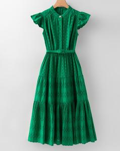 Abito ricamato 2025 eventi di festa autunnali donna Allover <span class=keywords><strong>motivi</strong></span> floreali a metà polpaccio blu <span class=keywords><strong>viola</strong></span> verde abito XXL - Product Image 3