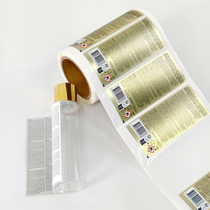 Custom Multi Layer <b>Roll</b> Labels Hot Stamping Foil Finish Self Adhesive Peel Apart <b>Stickers</b> For Premium Product - Product Image 3
