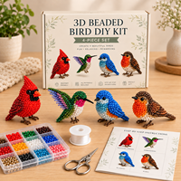 Kit de création de bijoux 3D en perles plastiques, projet de tissage de perles DIY sur le thème des animaux et des saisons