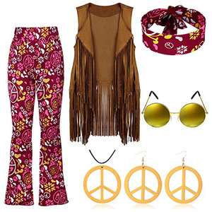 Col Dker vêtements <span class=keywords><strong>Disco</strong></span> <span class=keywords><strong>femme</strong></span> vêtements tenues pour femmes Hippie Costume ensemble <span class=keywords><strong>Disco</strong></span> <span class=keywords><strong>tenue</strong></span> robe Boho pantalon évasé Hippie chemise - Product Image 3