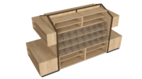 Supports d'écrou de supermarché personnalisés commerciaux étagère d'épicerie en bois et métal présentoir d'aliments secs en vrac
