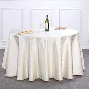 Nappe ronde en taffetas bleu royal et blanc de 132 pouces tissée parfaite pour les fournitures de fête Nappe du fabricant - Product Image 4