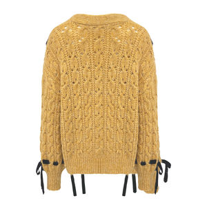 <span class=keywords><strong>Cardigan</strong></span> tricoté vintage YIYU pour femme, style décontracté rayé, en fil épais, pull polyvalent à porter en extérieur – Prix usine - Product Image 3