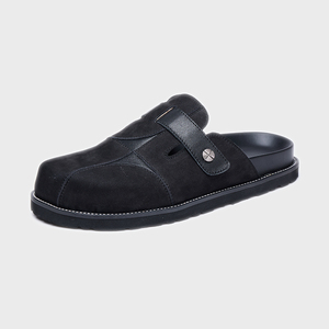Zapatillas de Casa para Hombre, Transpirables, de Cuero Genuino, Suaves, Tipo Mules, Reciclables, en Oferta - Product Image 1