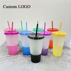 Gobelet écologique minimaliste de 24 oz avec couvercle thermosensible pour activités promotionnelles - Product Image 3