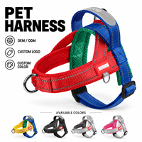 Harnais pour chien tendance en maille nylon réfléchissant avec poignée souple pour la promenade quotidienne – Harnais personnalisé pour chien