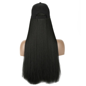 De moda de 24 pulgadas gorra de béisbol sombrero peluca recta larga Peluca de viaje al aire libre peluca sombreros pelucas de pelo <span class=keywords><strong>con</strong></span> sombreros - Product Image 6