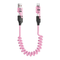Cable de Carga Rápida Multifuncional 4 en 1 de Alta Calidad, 1 Metro, 60W, USB-A/USB-C a USB-C/8 Pines, para Viajes