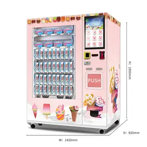 Máquina Expendedora de helados congelados Máquina Expendedora de helados de alimentos completamente automática con pagos de elevación y MDB