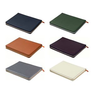 Smooth PU Leather Zip Around <b>A5</b> Notebook Portfolio Custom Embossed Logo Business <b>Diary</b> Corporate Gift Journal Wholesale OEM ODM - Product Image 1