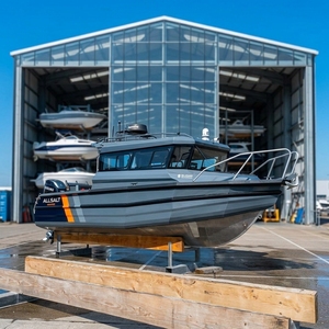 Bateau <span class=keywords><strong>de</strong></span> pêche familial en aluminium avec poste <span class=keywords><strong>de</strong></span> pilotage, croiseur <span class=keywords><strong>de</strong></span> week-end en alliage <span class=keywords><strong>de</strong></span> 25 pieds, bateau facile à manier pour les loisirs et le sport - Product Image 4
