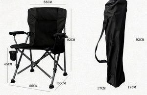 600D Oxford extérieur pliant <span class=keywords><strong>fauteuil</strong></span> chaise directeur <span class=keywords><strong>en</strong></span> acier au carbone accoudoir stockage poche porte-gobelet <span class=keywords><strong>pour</strong></span> Camping pêche plage - Product Image 4