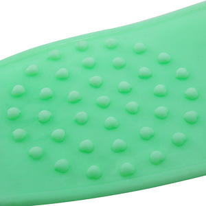 Double Sided Long Silicone <b>Bath</b> <b>Brush</b> Green For Scrubbing Back Massage Exfoliation - Product Image 4