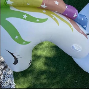 Inflatable Unicorn <b>Pool</b> Float Adult Size, 114 X 47 X 45 Inch Large Blowpipe <b>Pool</b> Float Ride, Party Decoration Casual Toy - Product Image 3