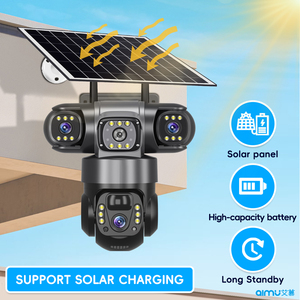 Neue V380PRO 4G 10X Optischer Zoom 4K IP Solar betriebene Batterie mit geringem Strom verbrauch Drei-Objektiv-Kamera <span class=keywords><strong>3</strong></span> Bildschirme AI Human Night Vision CMOS - Product Image 3