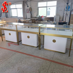 Escaparate de cristal de joyería de madera de último diseño con iluminación LED-Vitrina ecológica para tiendas minoristas - Product Image 3