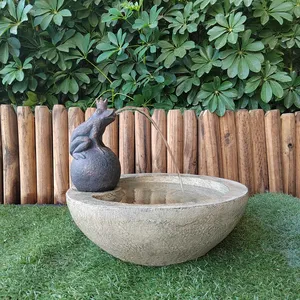 Frosch Statue Wasser Wasserfall Brunnen im Freien Garten dekoriert Brunnen