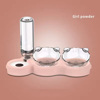 Bouteille d'eau et de nourriture manuelle à double compartiment en plastique ABS pour prévenir les troubles gastro-intestinaux des chats, pour une utilisation en intérieur et en extérieur