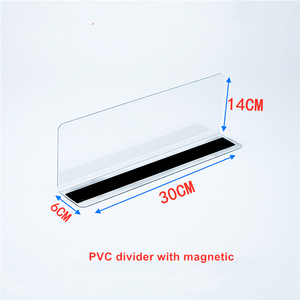 Hookei Customized L Shaped Acrylic Shelving Divider Free Standing Transparent Tabletop Acrylic <b>Shelf</b> Divider Supermarket - Product Image 5