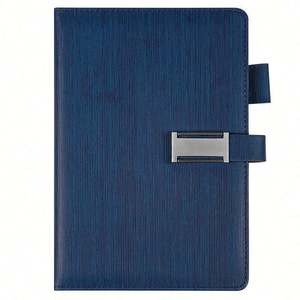 <b>A5</b> PU Leather Business Office Notebook Hardcover <b>Notepad</b> with Button Customizable Logo - Product Image 1