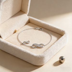 กำไลข้อมือเงินแท้ 925 ดีไซน์หรูหรา ประดับด้วยเพชรคิวบิกเซอร์โคเนียสุดงดงาม สำหรับผู้หญิงโดยเฉพาะ - Product Image 5