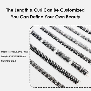 Kit de Extensiones de Pestañas en Racimo Autoadhesivas con Certificación CE, de 10-16 mm, Tira Completa, Marca Privada, Pestañas Postizas sin Pegamento - Product Image 6