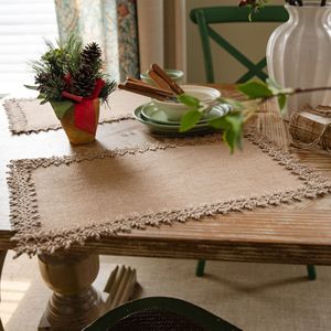 <span class=keywords><strong>Chemin</strong></span> <span class=keywords><strong>de</strong></span> <span class=keywords><strong>table</strong></span> tissé en jute naturel Couverture d'entrée décorative <span class=keywords><strong>de</strong></span> style américain géométrique pour les fêtes <span class=keywords><strong>de</strong></span> vacances à la maison - Product Image 4