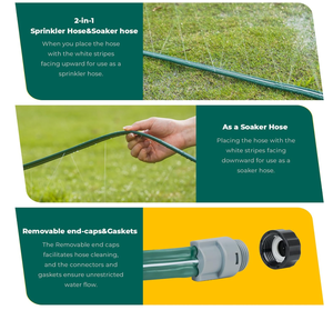 Tuyau d'irrigation <span class=keywords><strong>goutte</strong></span> <span class=keywords><strong>à</strong></span> <span class=keywords><strong>goutte</strong></span> en caoutchouc de 25 pieds, tuyau de jardin enroulable, économisez 80% d'eau, flexible, léger, LONGYINGFEI - Product Image 4