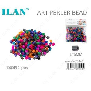 Perline ILAN Art Perler 5x5mm Colori Scuri Assortiti 1000 Pezzi per Lavori Creativi - Product Image 1