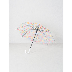 Ombrello a tre ripiegabili in vinile a fiori 8K 58 cm ombrello trasparente da 5 volte aperto da 21 pollici di controllo semiautomatico - Product Image 1