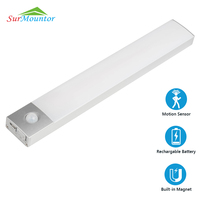 Mini USB Lemari Pakaian PIR Lampu Malam Lampu Dapur Isi Ulang Di Bawah Remote Motion Sensor Led Lampu Lemari Lampu