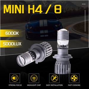 Sanvi New Fashion High Bright 28w 6000k Mini <b>H4</b> Led Projector Lens Headlight Car Light Bulbs Upgrade - Product Image 2