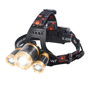 OEM çok fonksiyonlu su geçirmez 3 Led 4 modları madencilik baş feneri işık lambası el feneri şarj edilebilir kafa lambası avcılık için/sürme - Product Image 1