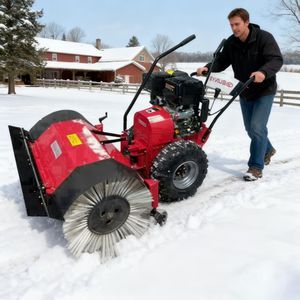 Barredora <span class=keywords><strong>de</strong></span> nieve con motor especial flexible <span class=keywords><strong>de</strong></span> 13HP, escoba pequeña para el hogar, patio exterior multiusos para áreas alpinas, barredora <span class=keywords><strong>de</strong></span> nieve - Product Image 1