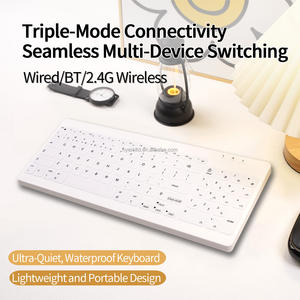 Nuevo Teclado Industrial Médico de Silicona Inalámbrico Tipo-C con Triple Modo de Protección IP68 a Prueba de Agua para Hospital - Product Image 5