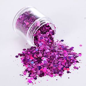 Percolour Glitter Colorati per le Feste, Barattoli da 15ml, Confezione Bulk, Polvere PET Olografica Laser a Grana Grossa per Unghie e Pittura - Product Image 6